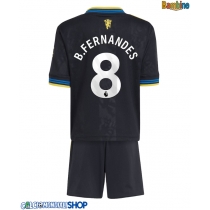 Maglie da calcio Manchester United Bruno Fernandes #8 Terza Maglia Bambino 2025-26 Manica Corta + Pantaloni corti)